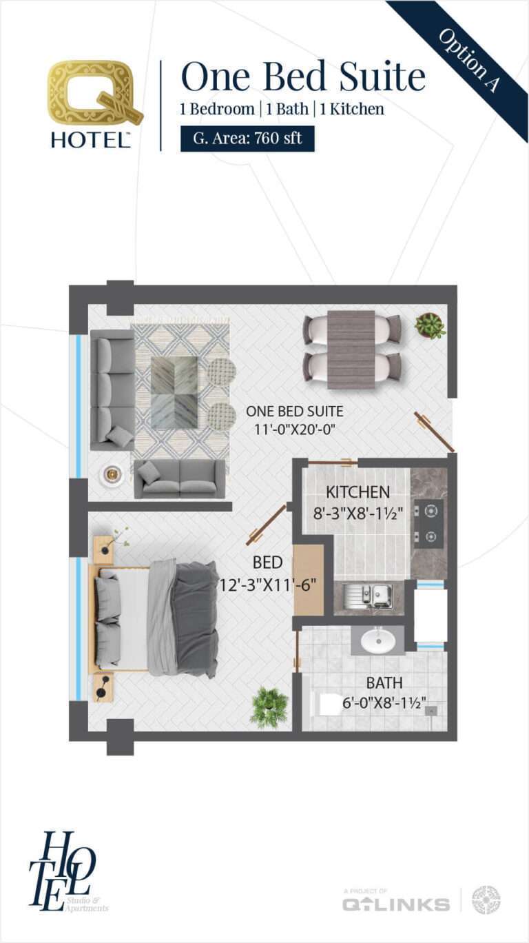Q Links Q Hotel at jasmine mall bahria town karachi one bed suite option a