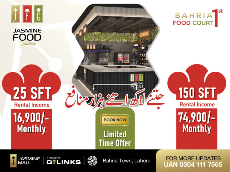 12%-Guaranteed-Rental-Income-Bahria-1st-Food Court- Jasmine-Mall
